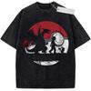 Oversize Vintage Washed Pokemon T Shirt Cosmic Espeon Umbreon Purple Blue Starry Night Graffiti Streetwear Casual Tee