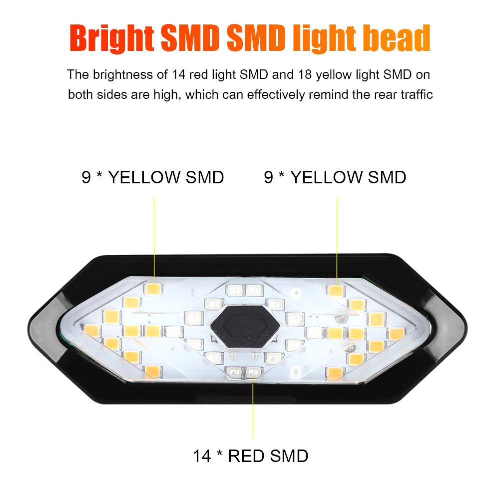 Wireless Bike Horn Alarm with Turn Signals USB Rechargeable Warning Cycling Lighting for Night Riding Bike Tail Lights