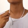Delicate Necklace with Adjustable Chain Stylish Pendant Necklace Jewelry Adjustable Clavicular Chain Pearls Neckchains