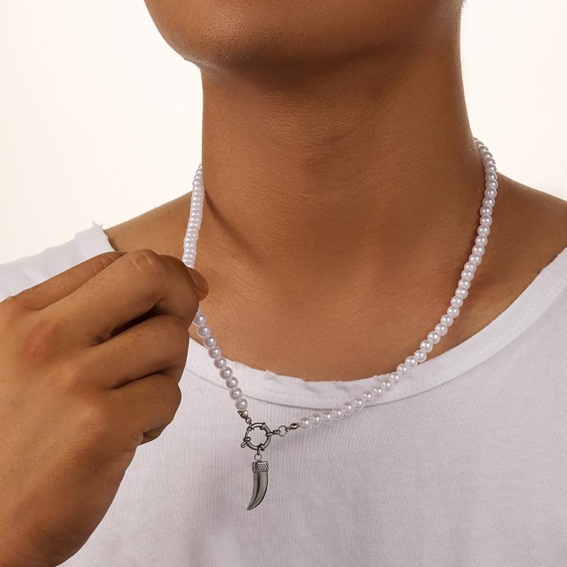 Delicate Necklace with Adjustable Chain Stylish Pendant Necklace Jewelry Adjustable Clavicular Chain Pearls Neckchains