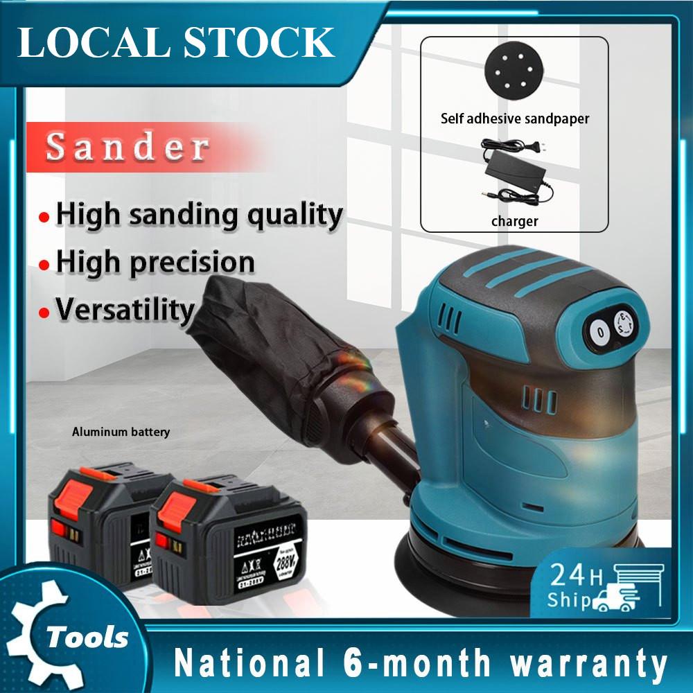 125mm Cordless Random Orbital Sander Electric Wood Grinder Polisher Grinding Sanding Machine for 21V Battery