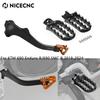 NICECNC For KTM 690 Enduro R 690 SMC R 2019-2024 Foot Brake Pedal Lever Footpegs Set For Husqvarna 701 Enduro /Supermoto 20-2024