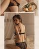 Ultradünnes Push-Up-BH-Set aus französischer Spitze: Kabellos, Mit festen Cups, Sexy Design für einen schlanken Look
