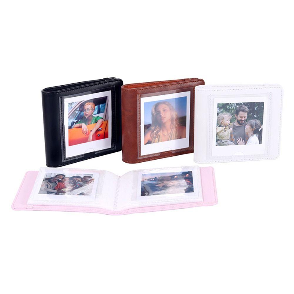 PU Leather 4 Inch Photo Album Memory Book for Fujifilm Instax Square SQ Photo Storage