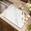 Absorbent Anti-slip Coffee Dish Mats Marble Print Kitchen Absorbent Draining Mat Drying Mat Quick Dry Bathroom Drain Pad