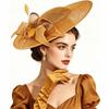 Französischer Federn-Fascinator Hut Eleganter Teeparty-Hut Retro Vintage Kentucky Hut Hochzeit