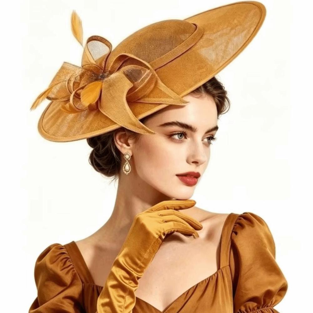 Französischer Federn-Fascinator Hut Eleganter Teeparty-Hut Retro Vintage Kentucky Hut Hochzeit