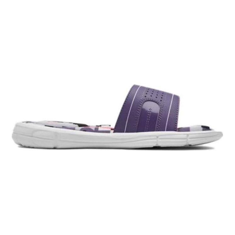 Under Armour Ignite Series Comfortable Slippers Kids Footwear White Purple 3021319-102