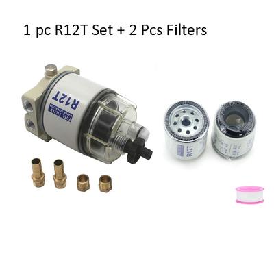 Öl Kraftstoff Wasserabscheider Set Turbine Dieselmotor Racor Filter NPT ZG1/4-19 Für R12T 140R S3240 R12S R12P