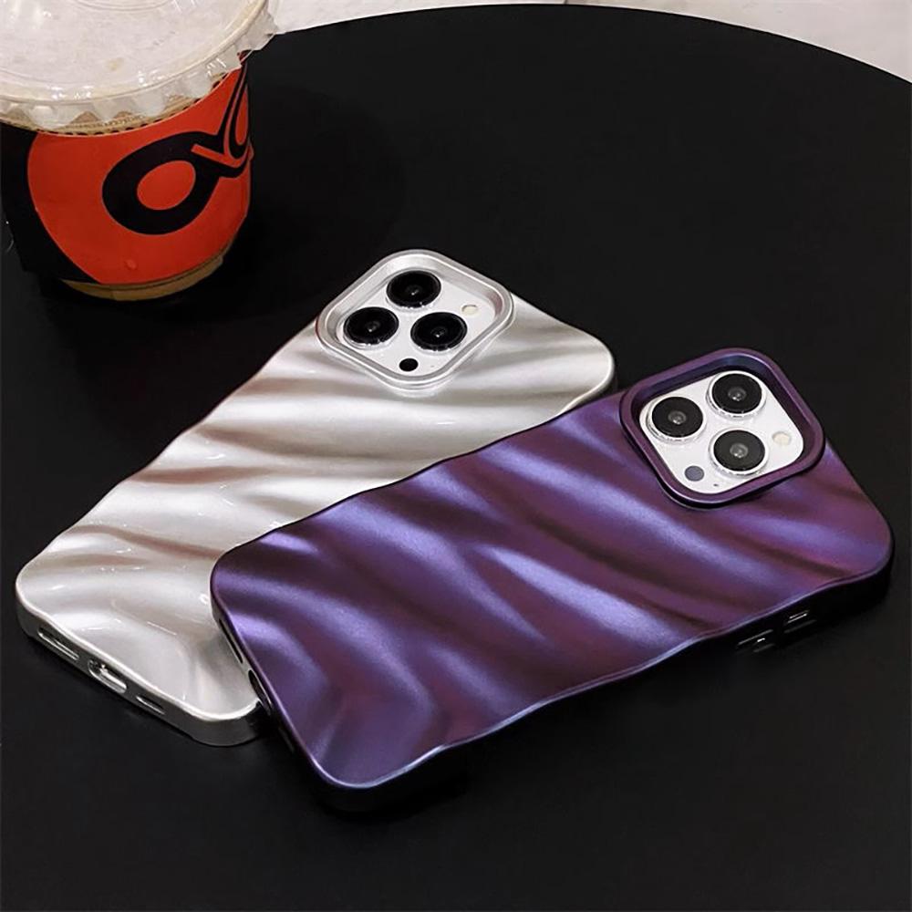 Wavy Pattern Candy Color Phone Case For iPhone 13 Case iPhone 14 15 Pro 11 12 Pro Max X XR XS 7 8 Plus SE Soft Shockproof Cover