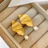 Pearl Rhapsody Unique Natural Baroque Pearl Metal Folded Vintage Earrings Earrings Stud Earrings Niche Design