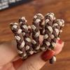 Elastico per Capelli a Scrunchie in Lussuosa Pelle Nera - Elastico Durevole per Capelli da Donna