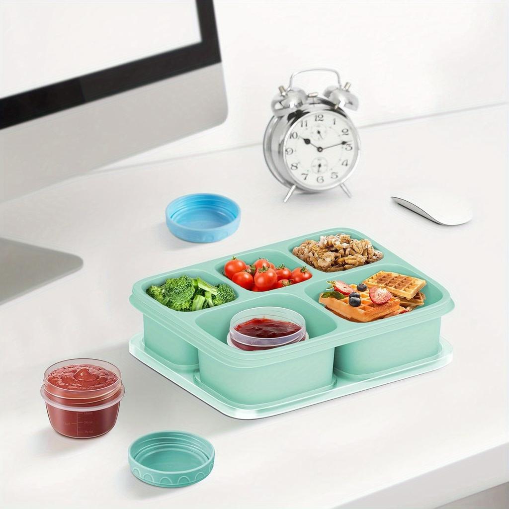 1-6 Pack 2.7 OZ Salad Dressing Container to Go with lids Tiny Condiment Containers Small Sauce Containers for Lunch Box