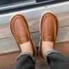 Luxury Genuine Leather Flat Bottomed Business Party Shoes Thick Soled Soft Comfort Loafers Men High-quality Brand Leather Shoes