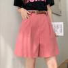 Women's Cotton-Linen Work Shorts, Summer 2026 New High-Waisted A-Line Wide-Leg Shorts