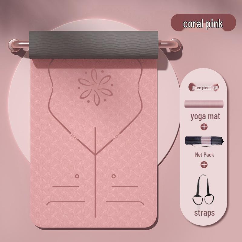 10mm Thick Non-Slip TPE Yoga & Fitness Mat for Sound Insulation & Shock Absorption