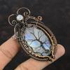 Tree Of Life Rainbow Moonstone Pendant Copper Wire Wrapped Pendant Handmade Pendant Copper Wire Wrap Jewelry Gemstone Pendant Gift For Women