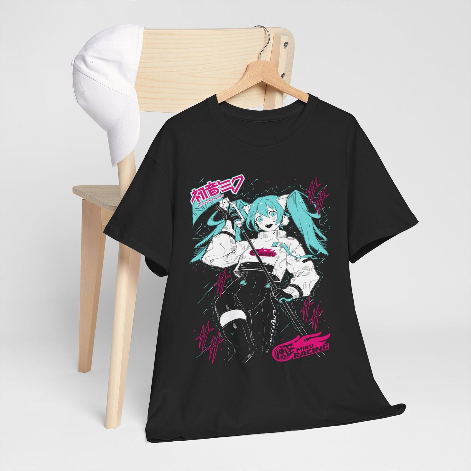 Hatsune Miku T-Shirt Mens Womens Tees Top Anime Girl Kawaii Project Diva Vocaloid GifT Shirt Mens Womens Tees Top All Size XL