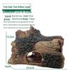 Aquarium Landscape Resin Tree Stump Cave for Reptiles, Fish, and Shrimp