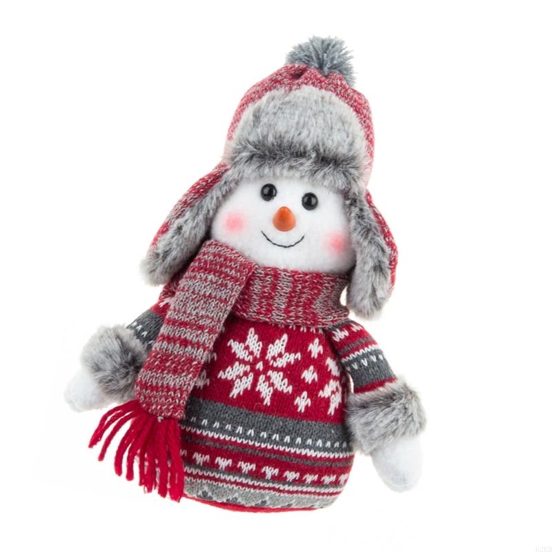 62KD Hat Christmas Dolls Figure for Christmas Mantels Shelf Adornment Display