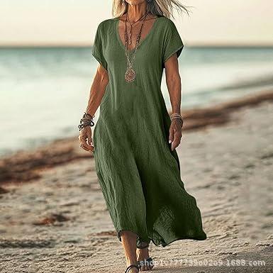 New loose holiday style casual dress summer