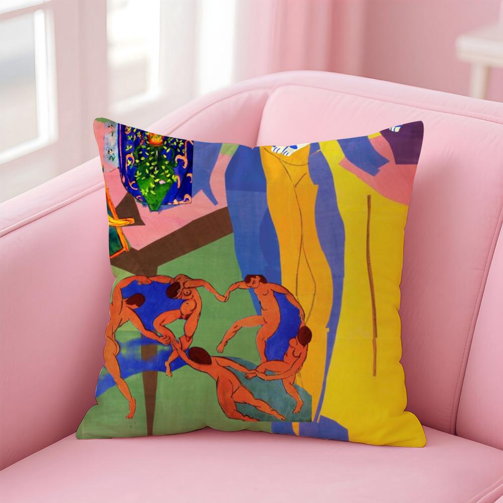 H-Henri MatisseS Painting Cushion Cover Home & Car Multi-Scene Pillow Cover - Reversible, Soft & Durable for Daily Use