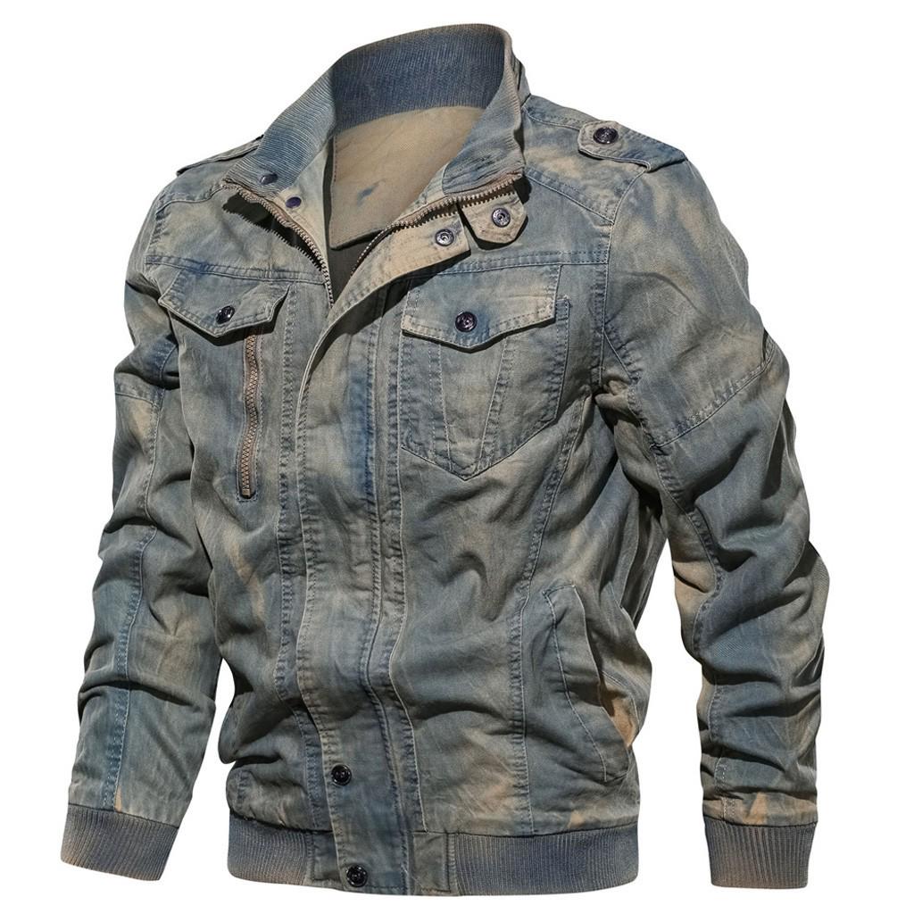 Men's  Winter Eur-American Style Vintage Plus Size Washing Jacket Coat