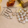 Orecchini da Donna Barocchi con Perle d'Acqua Dolce Moda Due Metodi di Indosso Orecchini con Zirconi Placcati Oro 18K Perla Regali per San Valentino Festa della Mamma