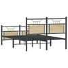 Bed Frame without Mattress Sonoma Oak 137 x 190 cm Wood Based Material