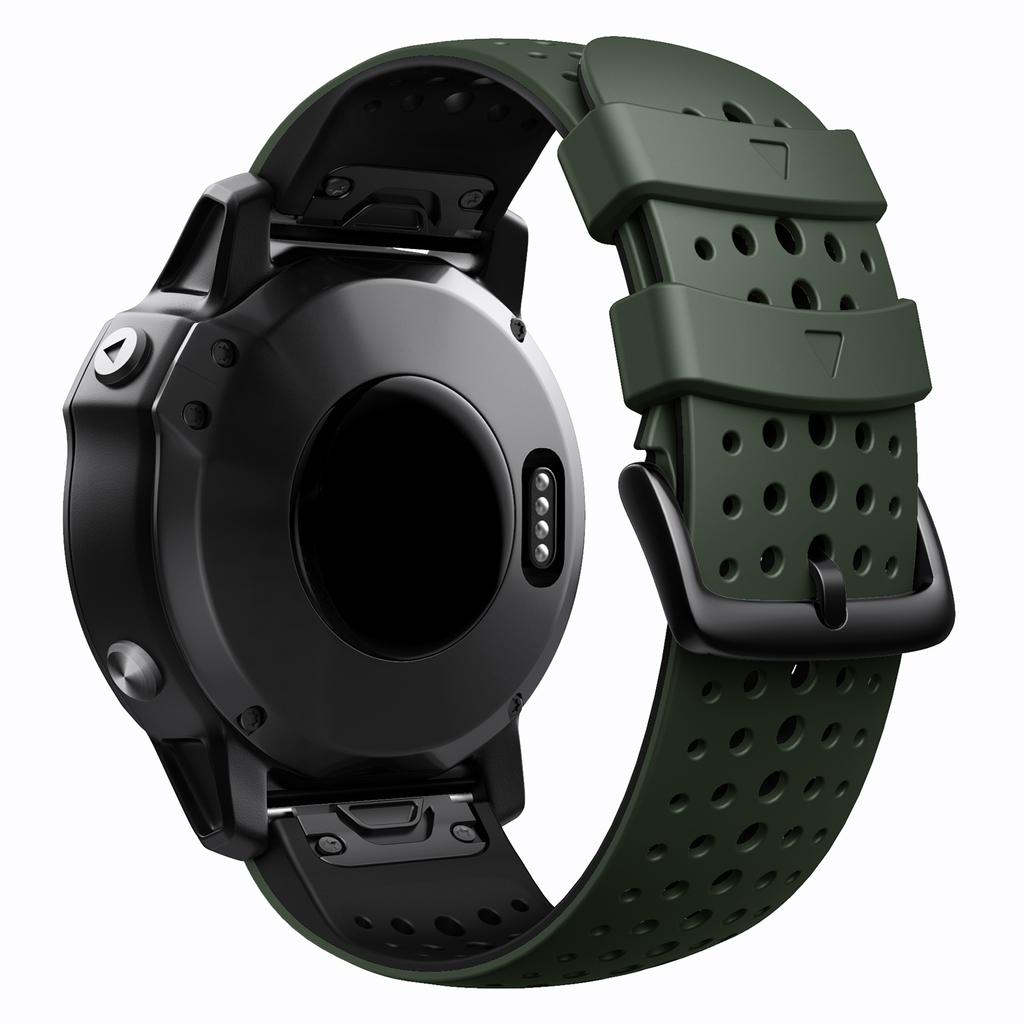 Silicone Watchband for Garmin Fenix 5X/Fenix 3 26mm Easy Fit for Fenix 5X Plus/Fenix 6X/Fenix 6X Pro/2 Delta PX