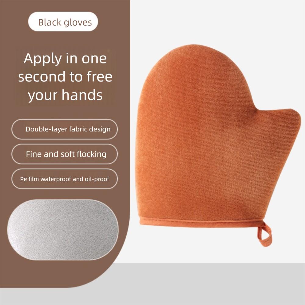 3-In-1 Body Lotion Glove Makeup Applicator Reusable Self-Tanning Mitt Bath Cleaning Tools Double-Sided Prevents Sticky