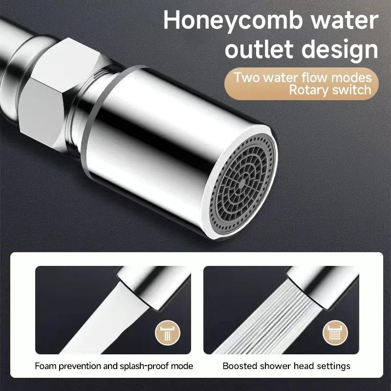 1pc Water Faucet Extension Pipe 360° Rotating Pipe Flexible Bending Bathroom Faucet splash Extender Kitchen Faucet Accessories