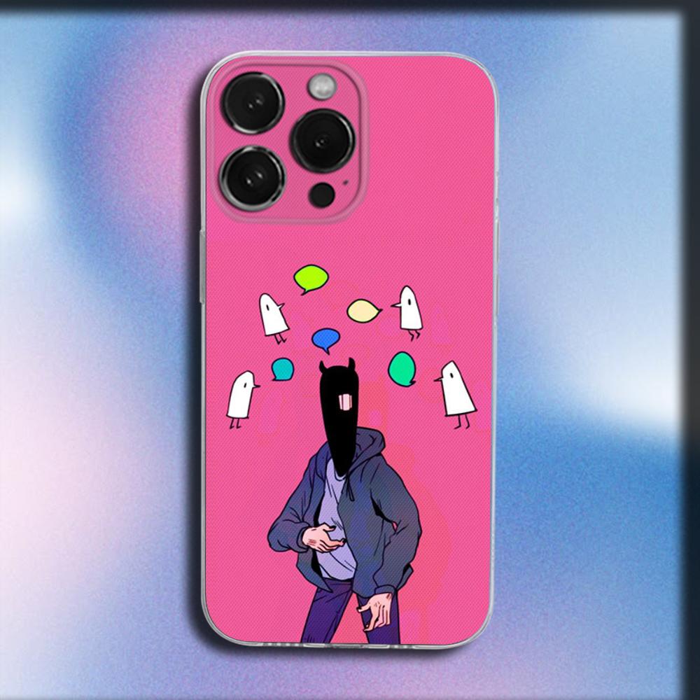 Goodnight P-Punpun Phone Case For iPhone 16,15,14,13,12,11 Plus,Pro,Max,XR,XS,X,Plus,SE,Mini Transparent Soft Cover