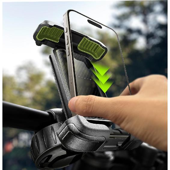 

LISEN Bike Phone Holder, [Super Easy Install] Motorcycle Phone Mount Ebike Accessories Bicycle Handlebar Holder Mount Gift for Adults Kids Mountain чорний