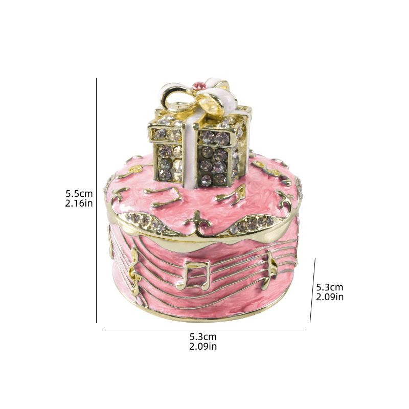 Creative Mini Jewelry Storage Box, Portable Travel Earrings, Necklace and Ring Organizer, Alloy Jewelry Display Box