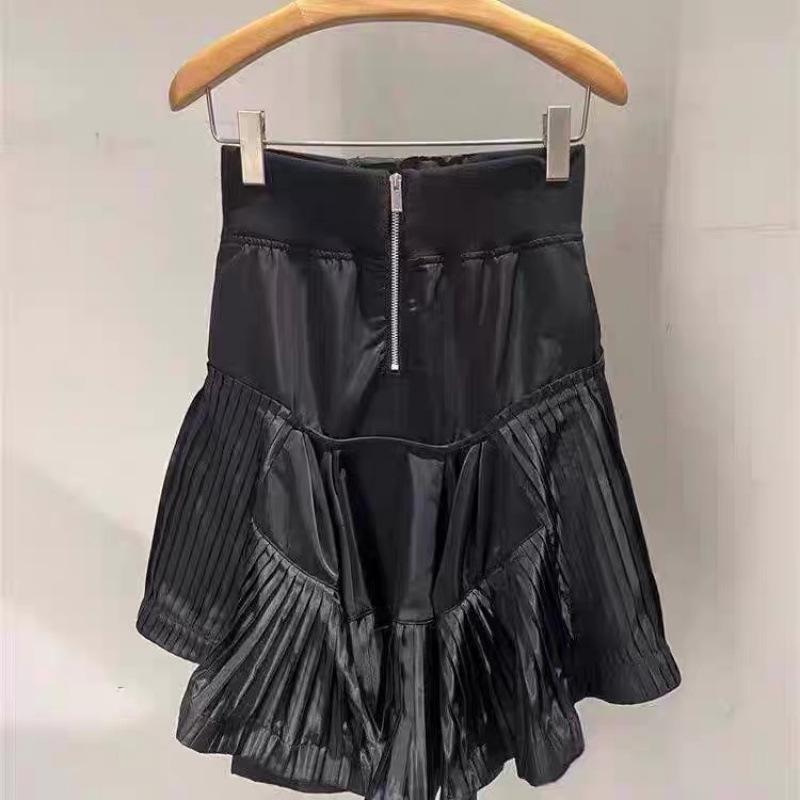FOG SACAI Spring/Summer 2025 Women s Pleated High-Waisted Slimming Midi Skirt. Large чёрный