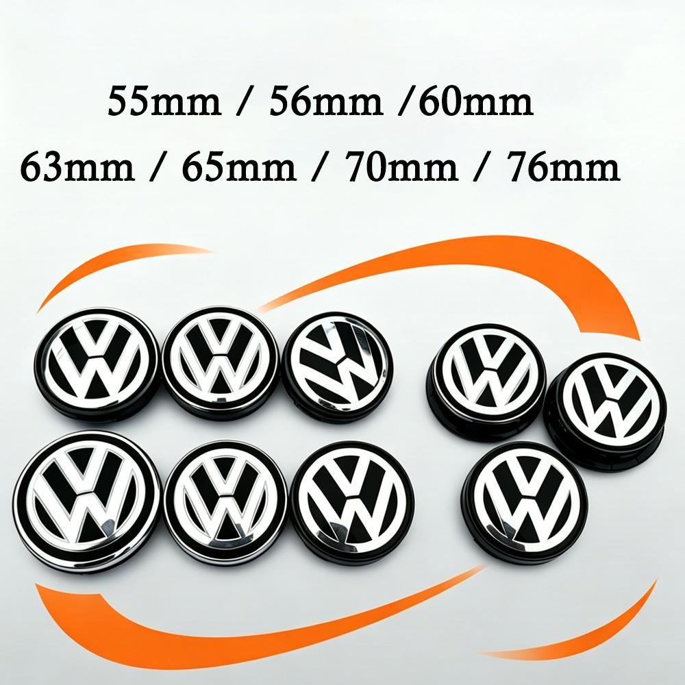 DIG1 60mm 4pcs Wheel Center Hub Caps 55mm 56mm 65mm 70mm Wheel Cover For VW Polo Golf 4 5 6 7 Touran CC Passat B5 B6 B7 Accessories