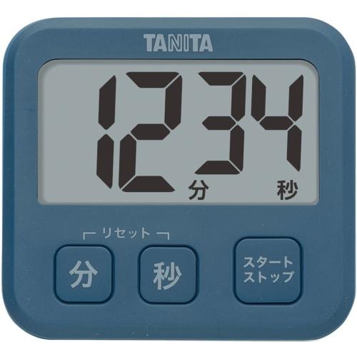 Tanita Kitchen Study Timer with Magnet, Large Screen, Slim, Blue, TD-408 BL