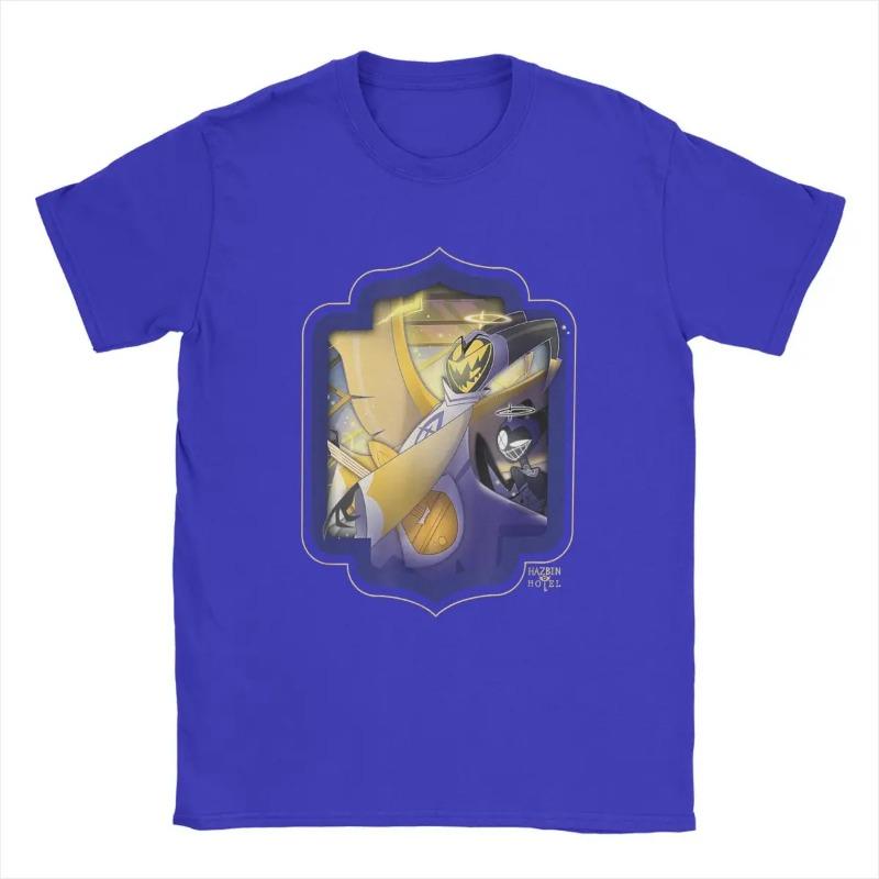 Herren Hazbin T-Shirt Hotels Adam Casual 100% Baumwoll-Tees Kurzarm Anime Actionfigur Cartoon T-Shirts O-Ausschnitt Kleidung Shirts