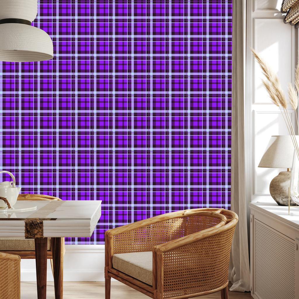 Purple Plaid Wallpaper - Purple, Plum, and Lavender 50x1000