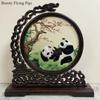 1pc, Su Embroidery Ornaments, Chinese Embroidery Crafts, Double Sided Embroidered Ornament, Solid Wood Desktop Decoration