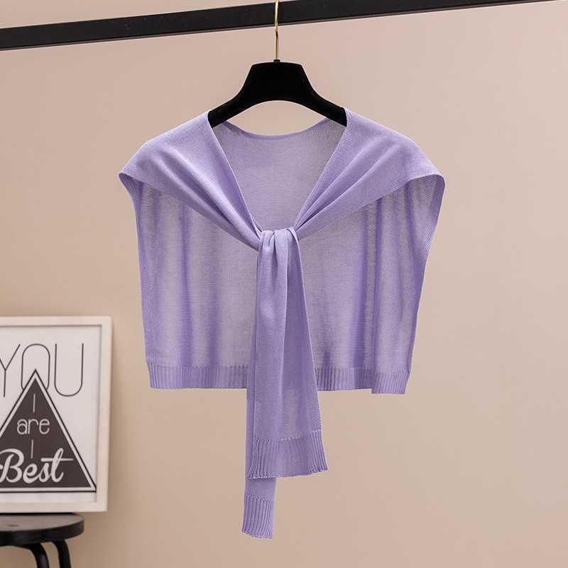 

Дышащая шаль из ледяного шелка 2024: Модный, Универсальный, Однотонный, Защита от солнца, Удобная накидка на плечи, Вязаный дизайн. 80-100 cm