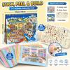Paper Sticker Book Airplane Theme Miniature Scene Sticker Landscape Sticker  Stationery Supplies