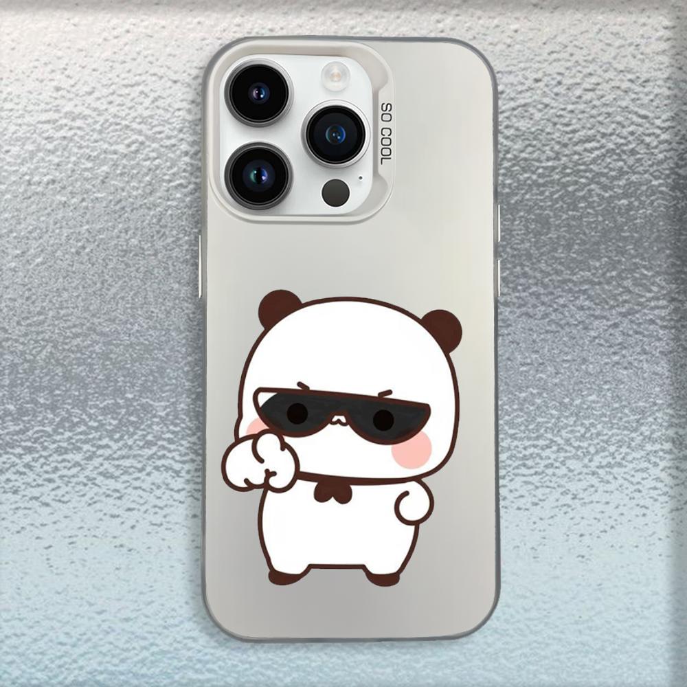 Sevimli BuBu DuDu Telefon Kılıfı iPhone 16,15,14,13,12,11,Mini,Pro,MAX İçin Beyaz Mat Darbeye Dayanıklı Kılıf