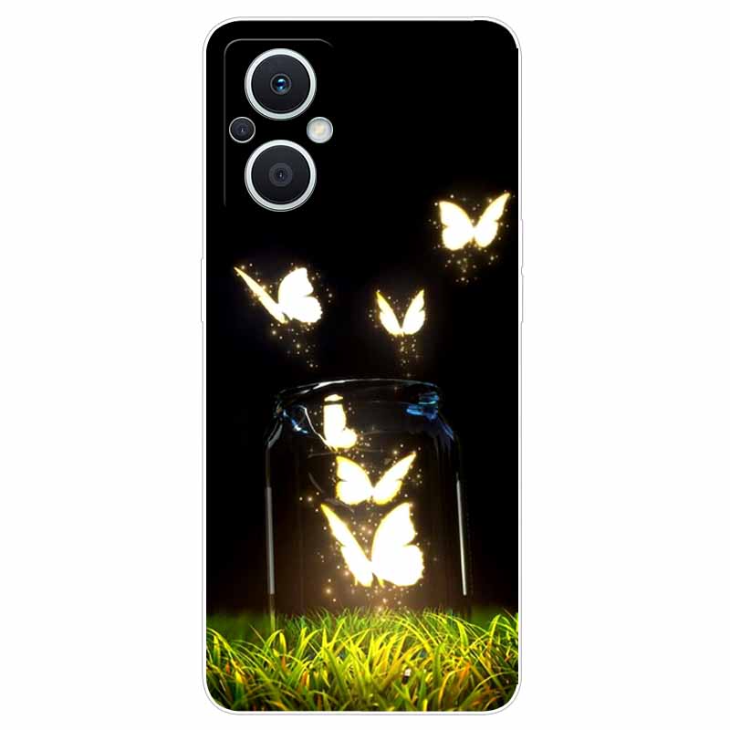 Soft Case for Reno8 Lite Cover Print TPU Silicone Clear Funda Cases for OPPO Reno 8 Lite 5G Case Reno8Lite Slim Landscape Cat