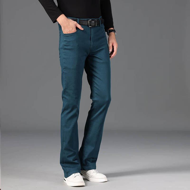 Jeans For Men Men's Big Flared Jeans Boot Cut Leg Flared Loose Fit Male Designer Classic Casual Jeans