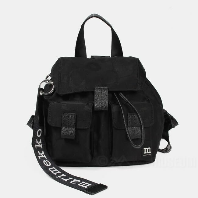 Rucksack Everything Unikko Mini Tasche Blumenmuster Schwarz 092230 999 EVERYTHING RUCKSACK S UNIKKO SCHWARZ Logo [Marimekko] Damen [Artikel]