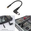 90 Degree Right Angle 3Pin Female To 3.5mm Female Balanced Signal Interconnection Cable Replacement For Camera Microphones