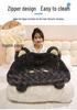 Cartoon Big-Head Fluffy Pillow: Double-Sided Cool Lumbar Support for Summer Sleep & Leg-Clamping.