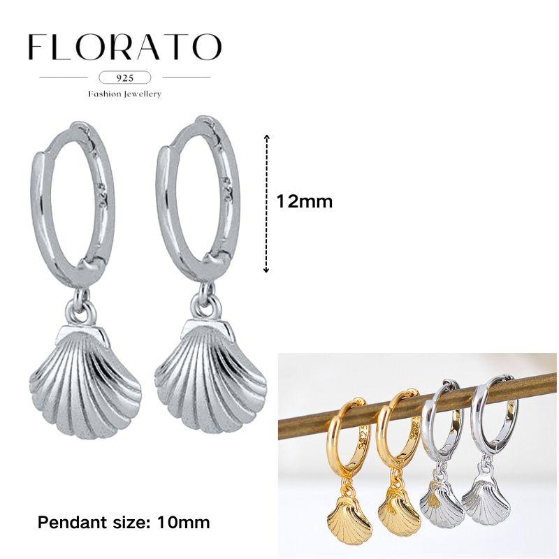 Evil Eye 925 Silver Ear Needle Exquisite Shell Zircon Retro Geometric Pendant Earrings for Women Fashion Party Jewelry